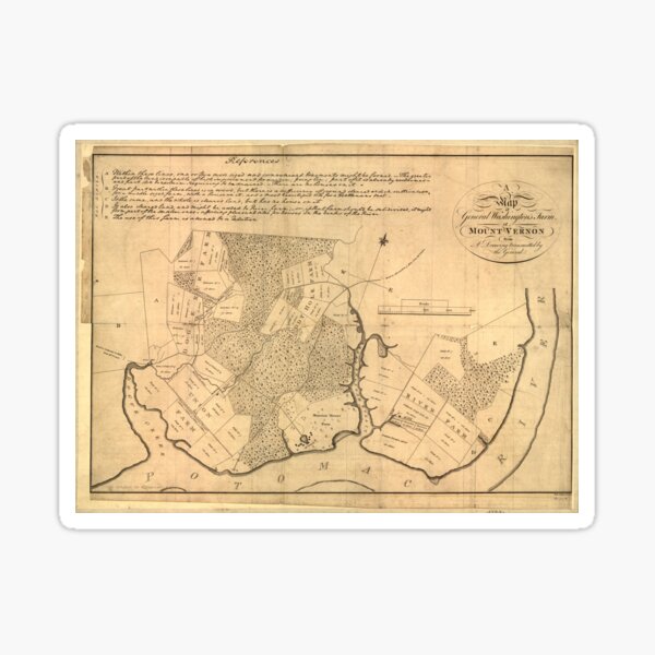 Item preview, Vintage Map of The Mount Vernon Plantation (1801) designed and sold by BravuraMedia.