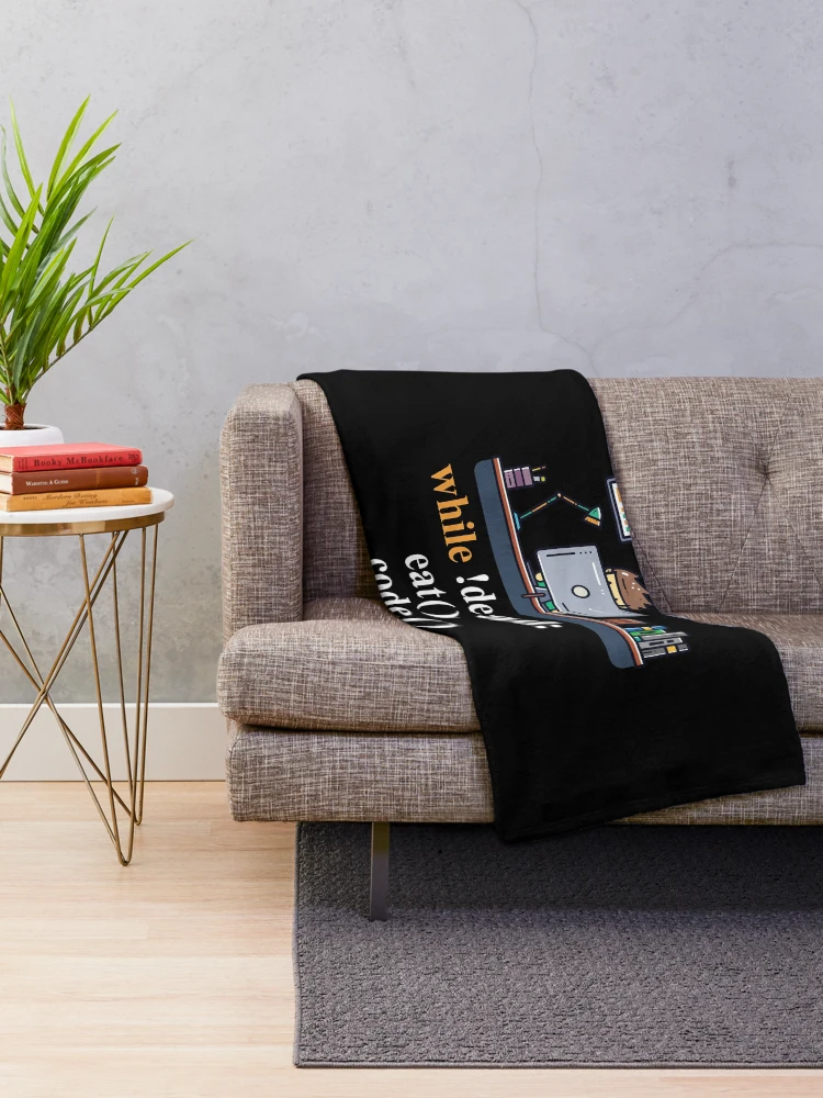 Thumbnail 2 of 6, Throw Blanket, Computer Science Python Programmer Eat Code Sleep designed and sold by Hapo Team.