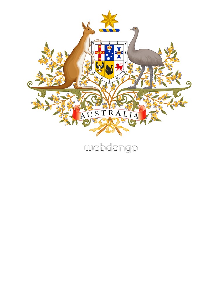 Thumbnail 2 of 2, Kids T-Shirt, The Coat of arms of Australia designed and sold by webdango.