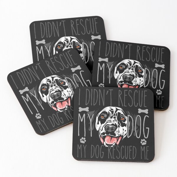 Item preview, i didn't rescue my dog my dog rescued me, Gift idea for Dalmatian owner, Slim Fit T-Shirt designed and sold by ayotees.