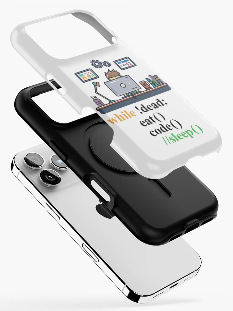 Thumbnail 2 of 4, iPhone Case, Computer Science Python Programmer Eat Code Sleep designed and sold by Hapo Team.