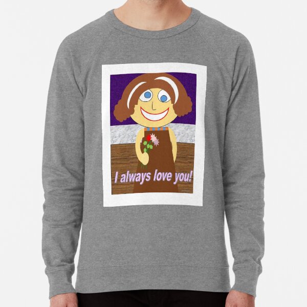 Simple childlike drawing about the purity of love Lightweight Sweatshirt
