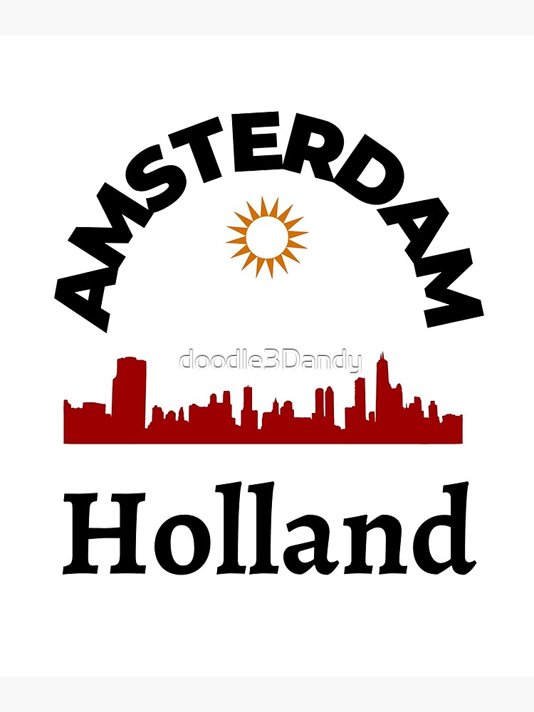 Amsterdam Skyline Poster For Sale By Doodle3dandy Redbubble 9640