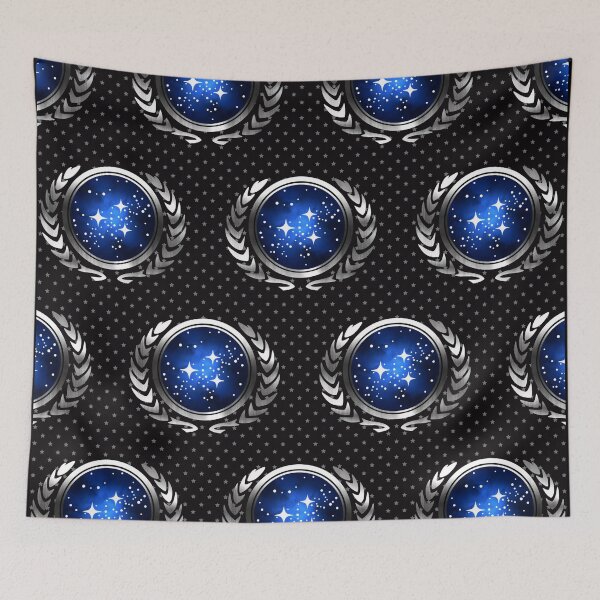 Item preview, Space Fed Planets Emblem with Stars Repeating Pattern designed and sold by orionlodubyal.