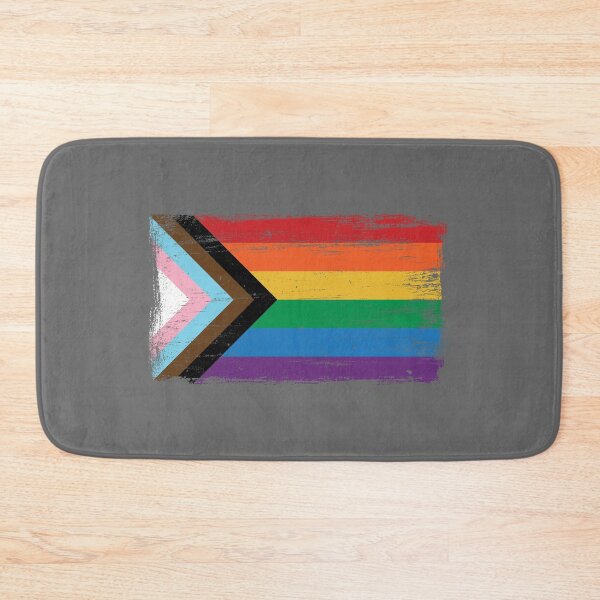 Item preview, LGBTQ - Progress Pride Flag - Vintage Paint - Gay Transgender Queer designed and sold by UBUCO.