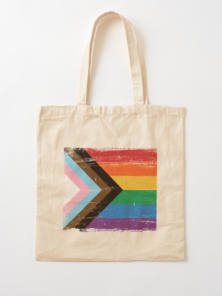 Rainbow Pride Tote Bag LGBTQ Gay Flag 100% Cotton Shopping Bag