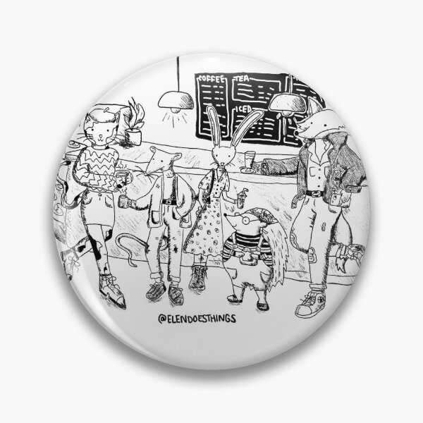 Item preview, cafe friends designed and sold by Elen Griffiths.