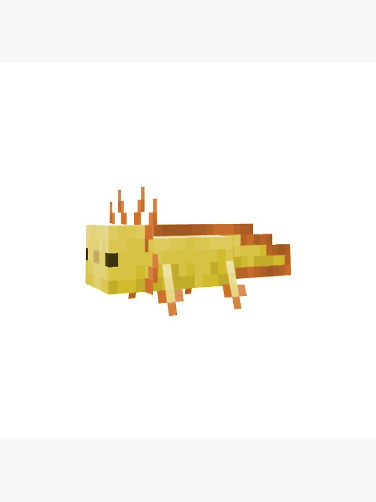 yellow minecraft axolotl plush