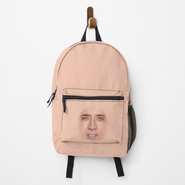 nicolas cage face backpack