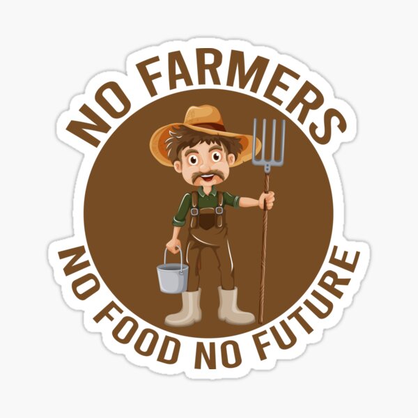 Sticker mit No Farmers No Food No Future von ShirGuru24