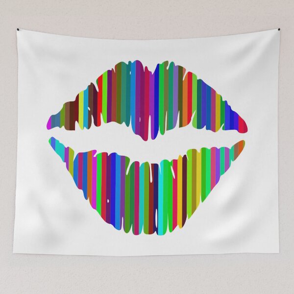 Item preview, Pop Art Crayon Lips on White - Large designed and sold by AlteredAtelier.