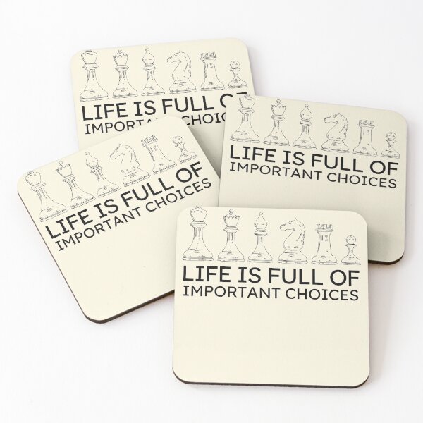 Item preview, Life Is Full of Important Choices Chess designed and sold by MariusMunteanu.
