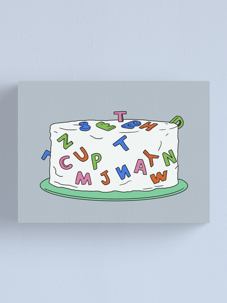 Impression Sur Toile Gateau D Anniversaire Simpsons Par Thebcarts Redbubble