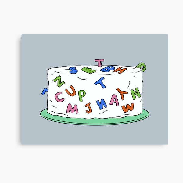 Impression Sur Toile Gateau D Anniversaire Simpsons Par Thebcarts Redbubble