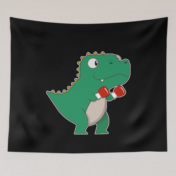 Item preview, Dinosaur at Boxing with Boxing gloves designed and sold by Snabdesign84.