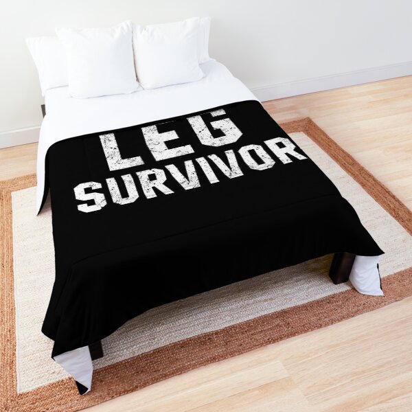 Broken Leg Survivor Funny Injury Design Comforter