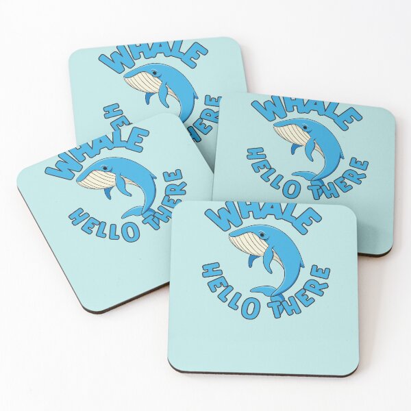 Item preview, Whale Hello There Cute Blue Whale Graphic designed and sold by Huhnerdieb Apparel.