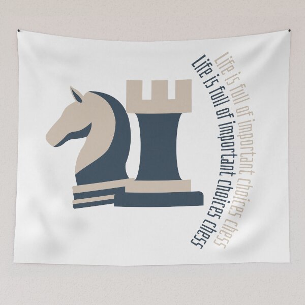Item preview, Life is Full of Important Choices Chess designed and sold by LaylaCreator.