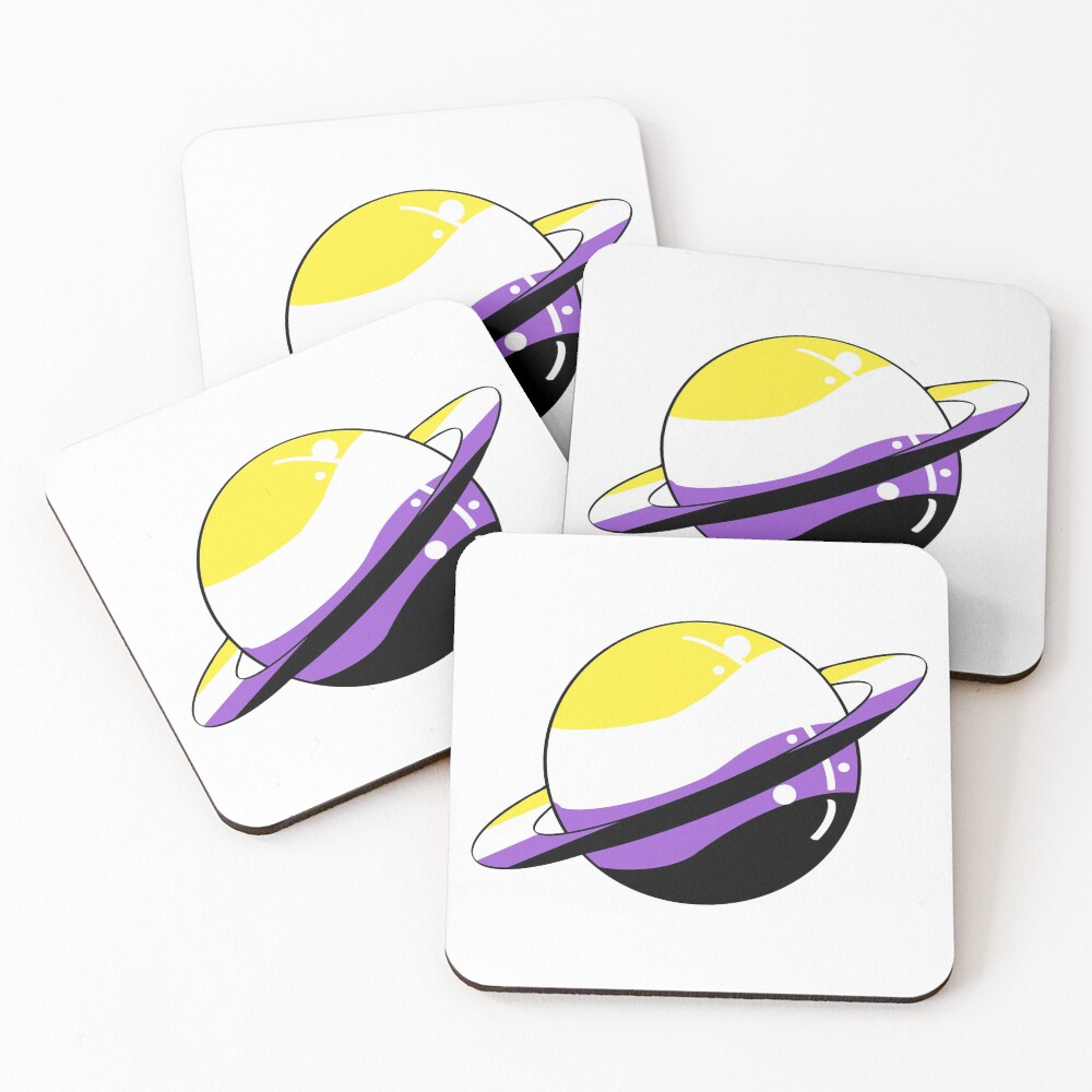 Item preview, Coasters (Set of 4) designed and sold by Nonbinaryfrog.