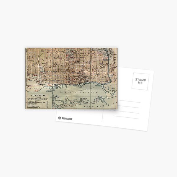 Item preview, Vintage Map of Toronto (1894) designed and sold by BravuraMedia.