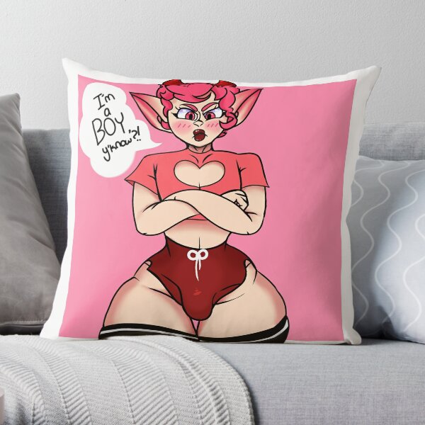 Pink Tat On Big Butt Throw Pillow