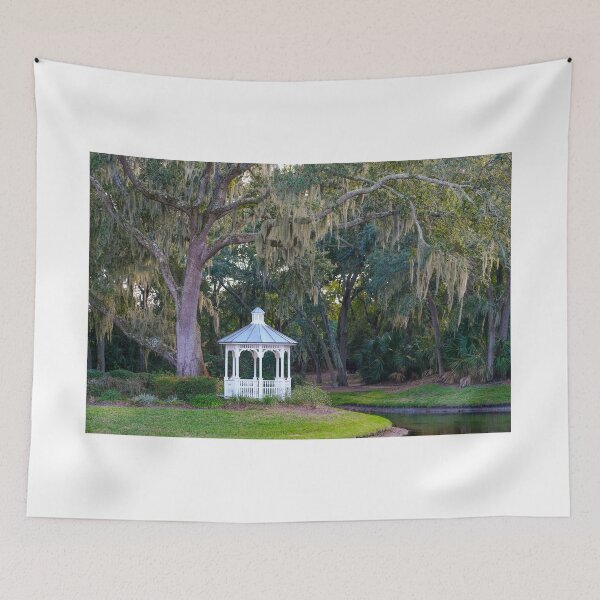 Item preview, White Gazebo in Garden designed and sold by dbvirago.