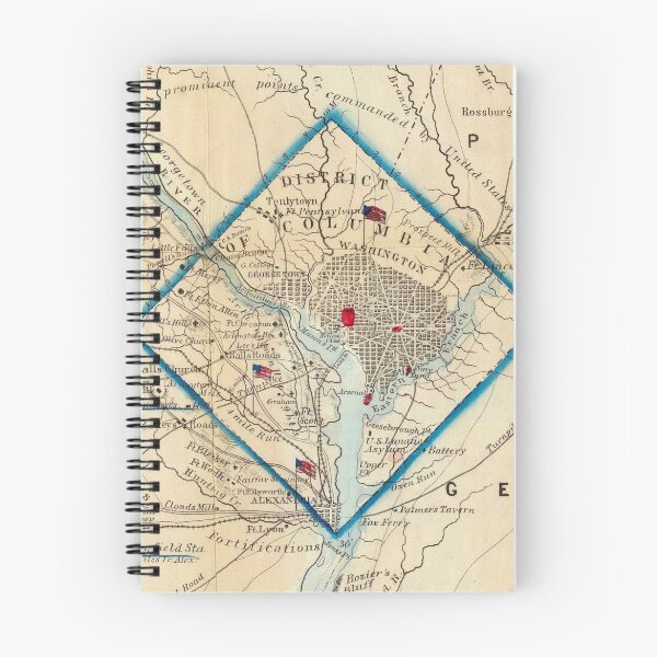 Item preview, Vintage Map of Washington D.C. Battlefields (1862) designed and sold by BravuraMedia.
