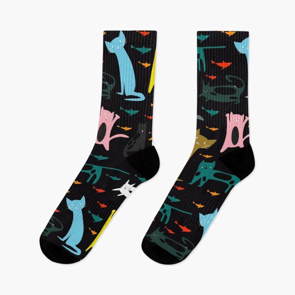 Item preview, cat and fish designed and sold by HMS STORE.