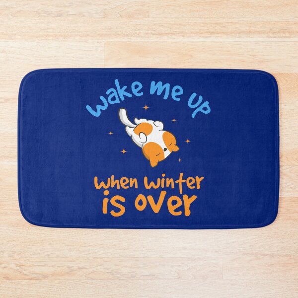 Item preview, Wake Me Up When Winter Is Over With Sleeping Cat designed and sold by RRiDesigns.