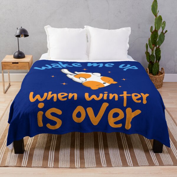 Item preview, Wake Me Up When Winter Is Over With Sleeping Cat designed and sold by RRiDesigns.
