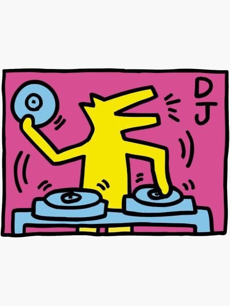 keith haring dog dancing