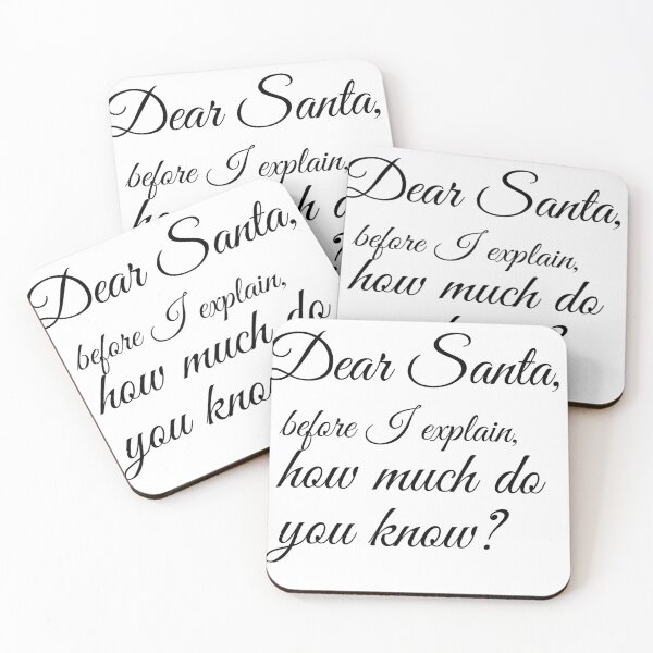 Item preview, Dear Santa before I explain how much do you know? Christmas Edition designed and sold by Beyond  Perception.