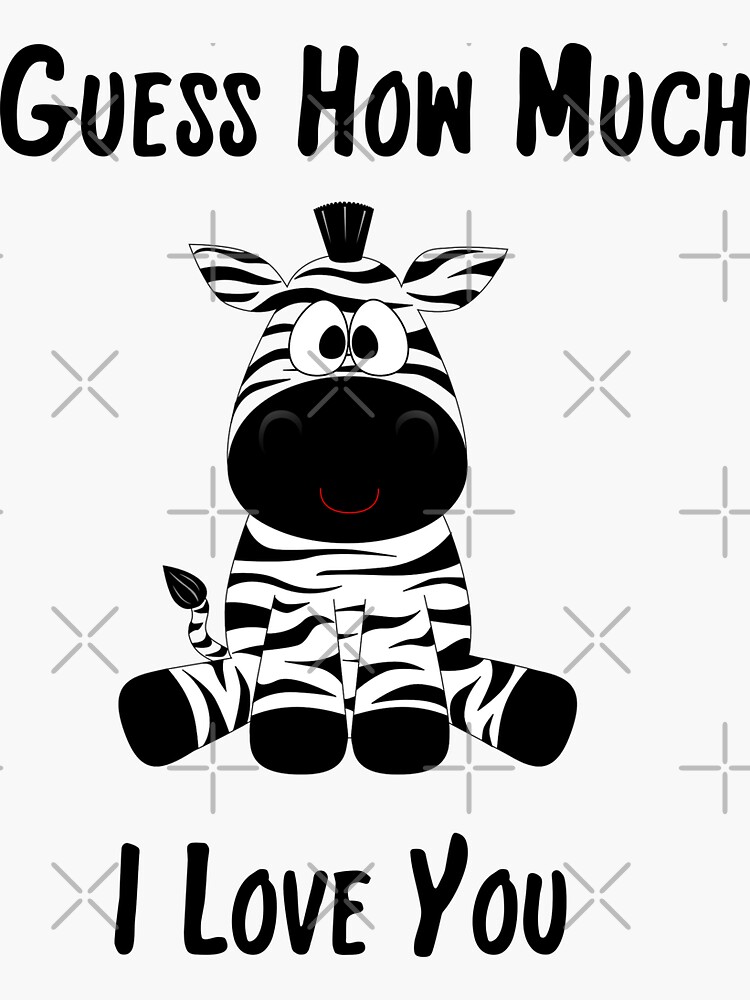 " Guess How Much I Love You" Sticker for Sale by Innowak Redbubble