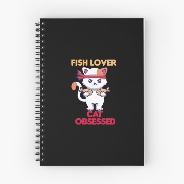 Item preview, fish lover cat obsessed designed and sold by Nerd Digs.
