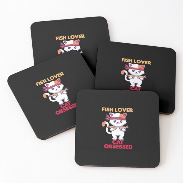 Item preview, fish lover cat obsessed designed and sold by Nerd Digs.
