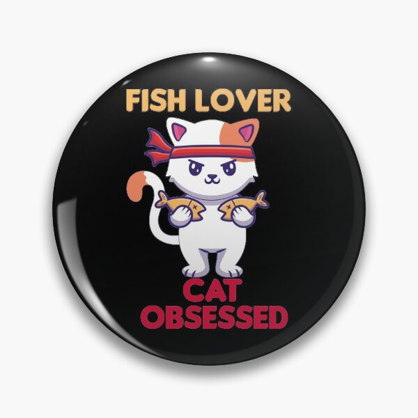 Item preview, fish lover cat obsessed designed and sold by Nerd Digs.