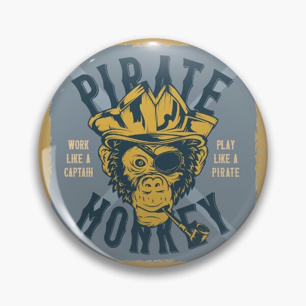 Item preview, Pirate Monkey - Work Like A Captain, Play Like A Pirate! designed and sold by Sinfamous.