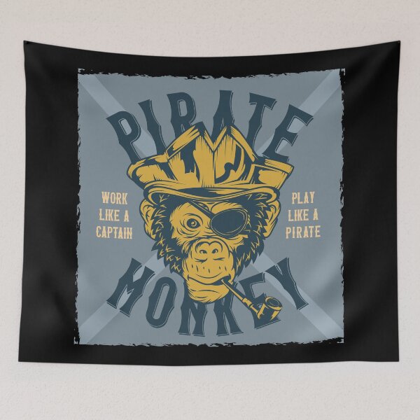 Item preview, Pirate Monkey - Work Like A Captain, Play Like A Pirate! designed and sold by Sinfamous.
