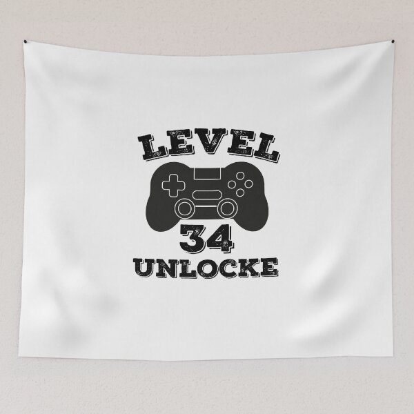 Item preview, Level 34 unlocked - 34th birthday gift designed and sold by ThebestArtshop.