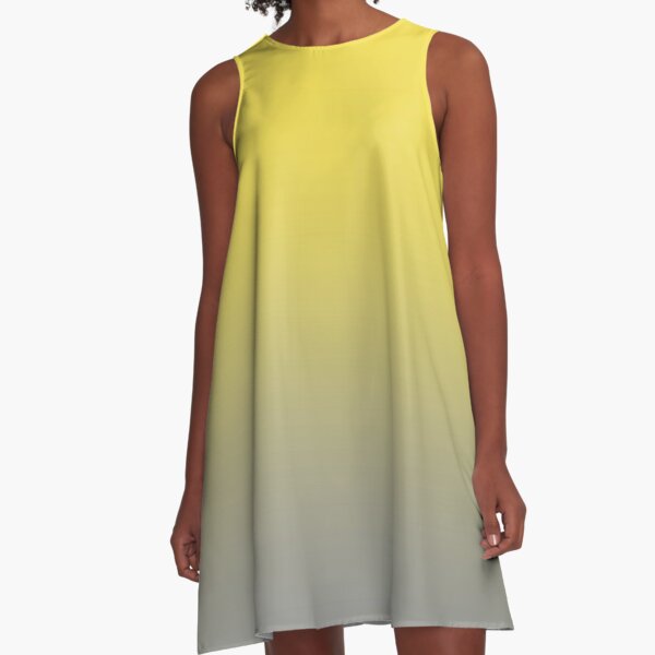 Yellow and shop gray dress