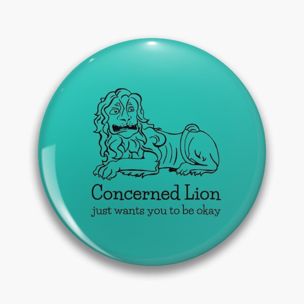 Item preview, Concerned Lion - just wants you to be okay designed and sold by Otter-Grotto.
