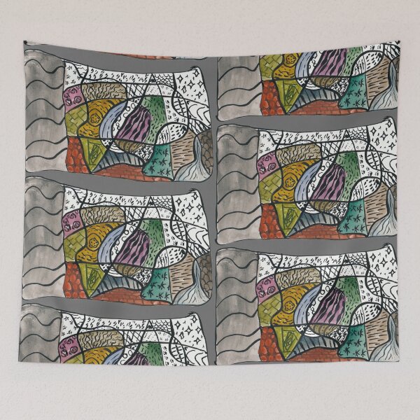 Item preview, Shades of colours doodle designed and sold by Melindrea.