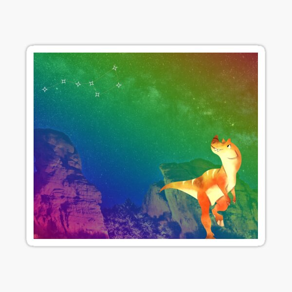 Dinosaur Star Gazer Sticker