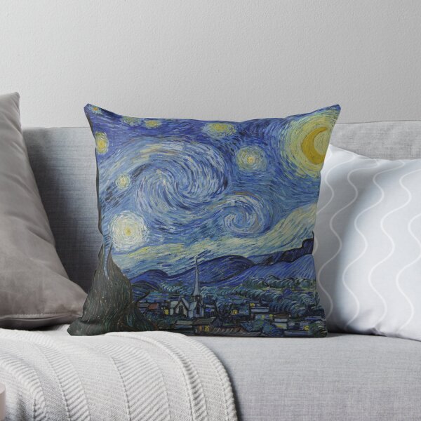 Vincent van Gogh Iconic Starry Night Throw Pillow