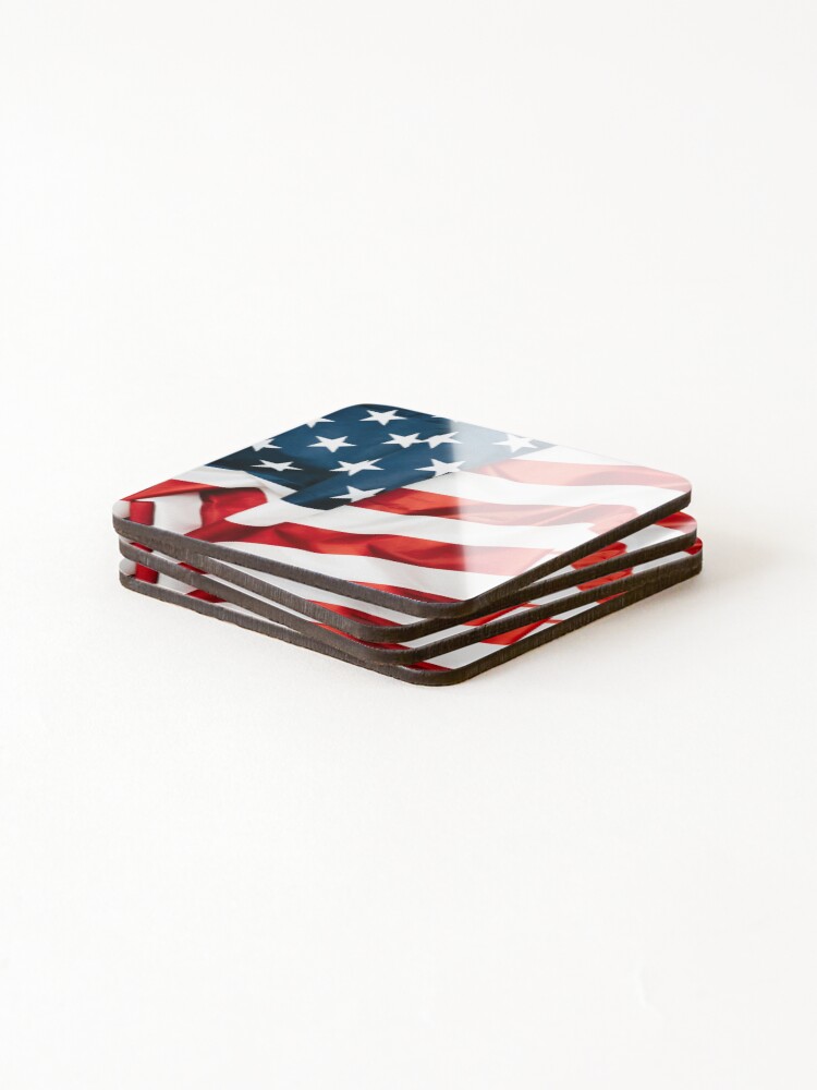 Thumbnail 4 of 5, Coasters (Set of 4), Star-Spangled Banner Print designed and sold by RocketshSD.