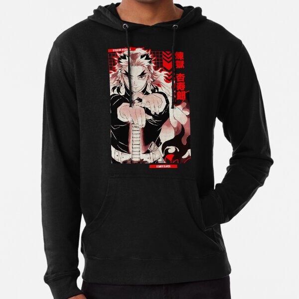 Kyojuro Rengoku = DEMON SLAYER = Anime Star Edition -Red- Lightweight Hoodie