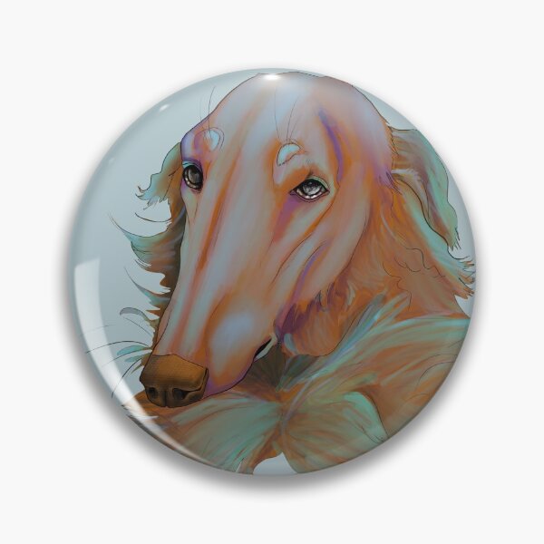 Item preview, Borzoi psychedelic coloring portrait on blue designed and sold by GnomelyDragon.
