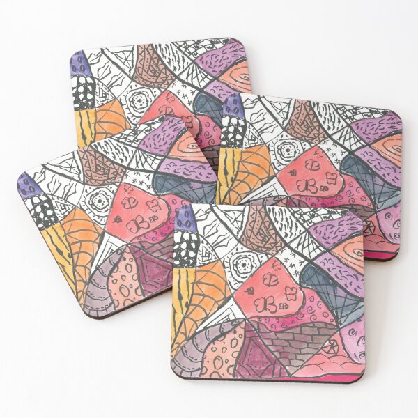 Item preview, Carmine red doodle mixes designed and sold by Melindrea.