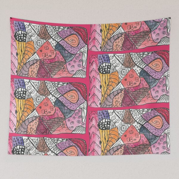 Item preview, Carmine red doodle mixes designed and sold by Melindrea.