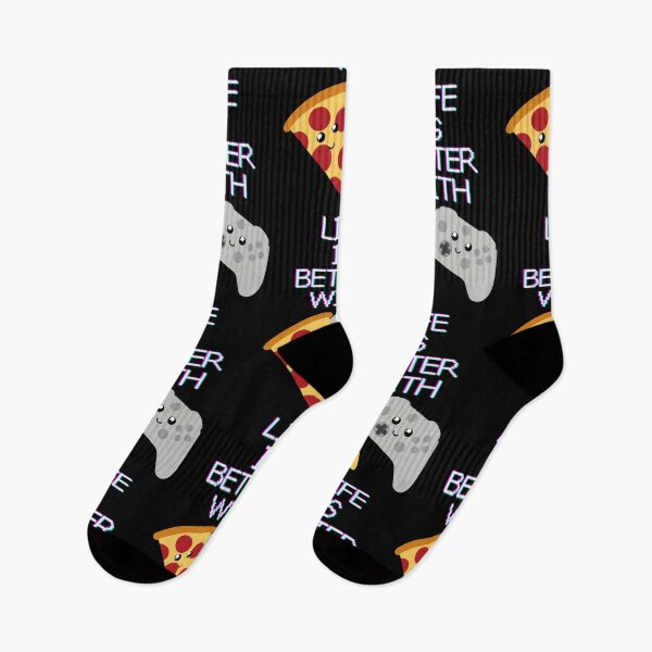 Item preview, Life is better with pizza and gaming designed and sold by felinefeelings.